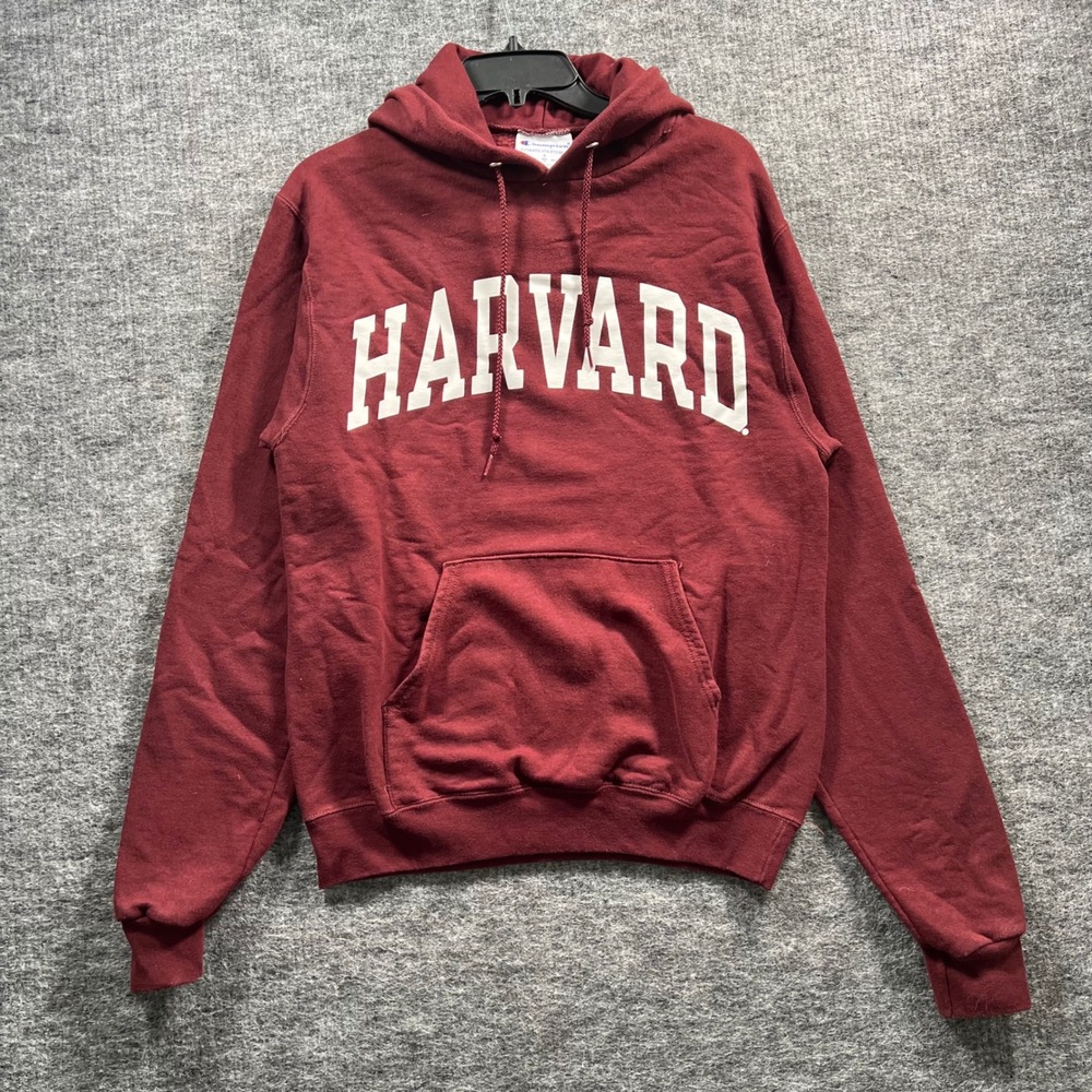 Champion Harvard University Hoodie Maroon Red Sweatshirt Small